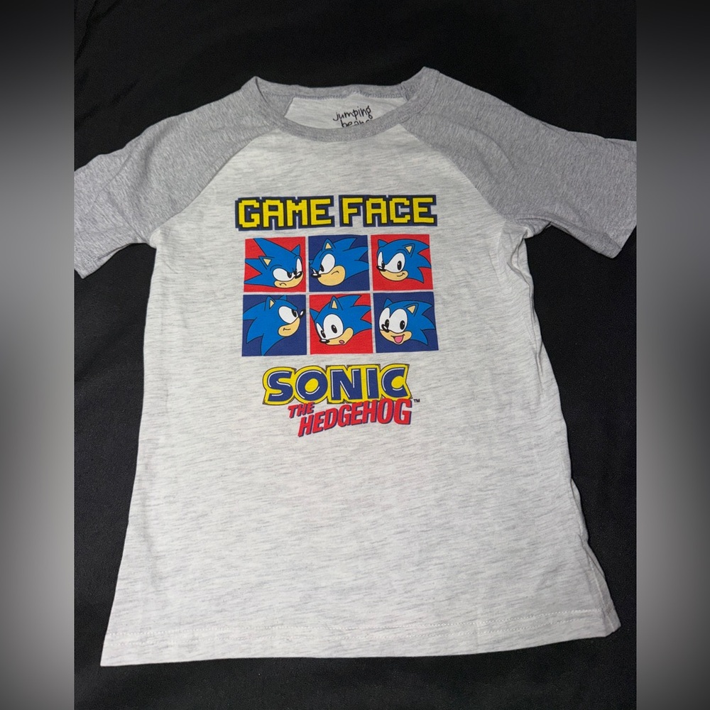 Sonic the Hedgehog Gray Kids T-Shirt NEW!